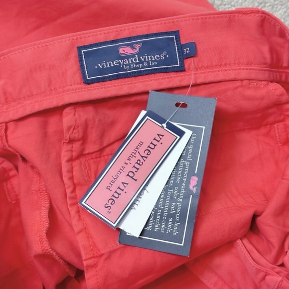 Vineyard Vines 9 Inch Stretch Breaker Shorts in Papaya Punch - Picture 6 of 7